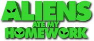 Logo of Aliens Ate My Homework image size 1600x700