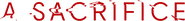Logo of A Sacrifice image size 782x89