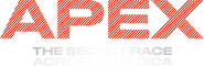 Logo of APEX: The Secret Race Across America image size 2380x770