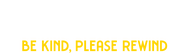 Logo of Video City: Be Kind, Please Rewind image size 1273x366