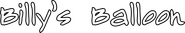 Logo of Billy's Balloon image size 1600x285