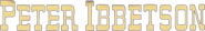 Logo of Peter Ibbetson image size 782x120