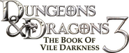 Logo of Dungeons & Dragons: The Book of Vile Darkness image size 1336x558