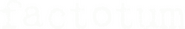 Logo of Factotum image size 1128x174