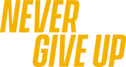 Logo of Never Give Up image size 2449x1306