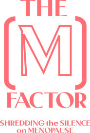 Logo of The M Factor: Shredding the Silence on Menopause image size 1745x2563