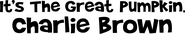 Logo of It's the Great Pumpkin, Charlie Brown image size 6584x1226
