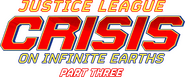 Logo of Justice League: Crisis on Infinite Earths Part Three image size 1499x620