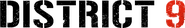 Logo of District 9 image size 4319x664