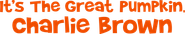 Logo of It's the Great Pumpkin, Charlie Brown image size 2800x521