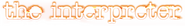 Logo of The Interpreter image size 1272x177