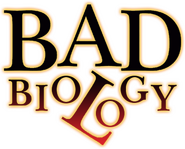 Logo of Bad Biology image size 382x307