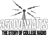 Logo of 35000 Watts: The Story of College Radio image size 643x474