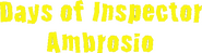 Logo of Days of Inspector Ambrosio image size 610x163