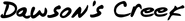 Logo of Dawson's Creek image size 1256x142