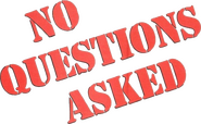 Logo of No Questions Asked image size 785x483