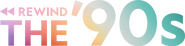 Logo of Rewind the '90s image size 4306x1080