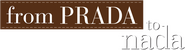 Logo of From Prada to Nada image size 1274x347