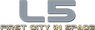 Logo of L5: First City in Space image size 790x254