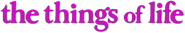 Logo of The Things of Life image size 1265x229