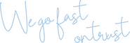 Logo of We Go Fast On Trust image size 3271x1103