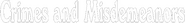 Logo of Crimes and Misdemeanors image size 797x100