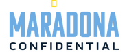 Logo of Maradona Confidential image size 3162x1300