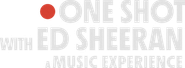 Logo of ONE SHOT with Ed Sheeran image size 341x126