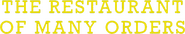 Logo of The Restaurant of Many Orders image size 939x174