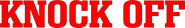 Logo of Knock Off image size 946x142