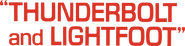 Logo of Thunderbolt and Lightfoot image size 4247x1055