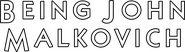 Logo of Being John Malkovich image size 1600x452