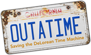 Logo of Outatime: Saving the DeLorean Time Machine image size 1499x906
