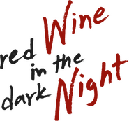 Logo of Red Wine in the Dark Night image size 1294x1211