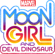 Logo of Marvel's Moon Girl and Devil Dinosaur image size 1095x1079