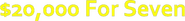 Logo of Twenty Thousand Dollars for Seven image size 786x89