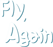 Logo of Fly, Again image size 1566x1397
