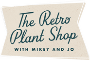 Logo of The Retro Plant Shop with Mikey and Jo image size 1507x998