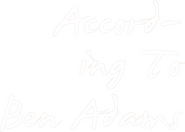 Logo of According to Ben Adams image size 1967x1408