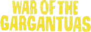 Logo of The War of the Gargantuas image size 708x247