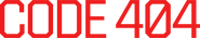 Logo of Code 404 image size 4320x827