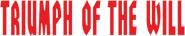 Logo of Triumph of the Will image size 772x151
