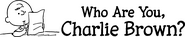 Logo of Who Are You, Charlie Brown? image size 9318x1872