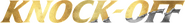 Logo of Knock-Off image size 4318x547