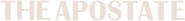Logo of The Apostate image size 1277x142