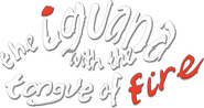 Logo of The Iguana with the Tongue of Fire image size 559x295