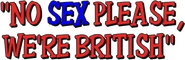 Logo of No Sex Please: We're British image size 585x189