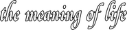 Logo of The Meaning of Life image size 1600x378