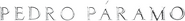 Logo of Pedro Páramo image size 1274x146
