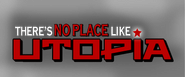 Logo of There's No Place Like Utopia image size 355x147